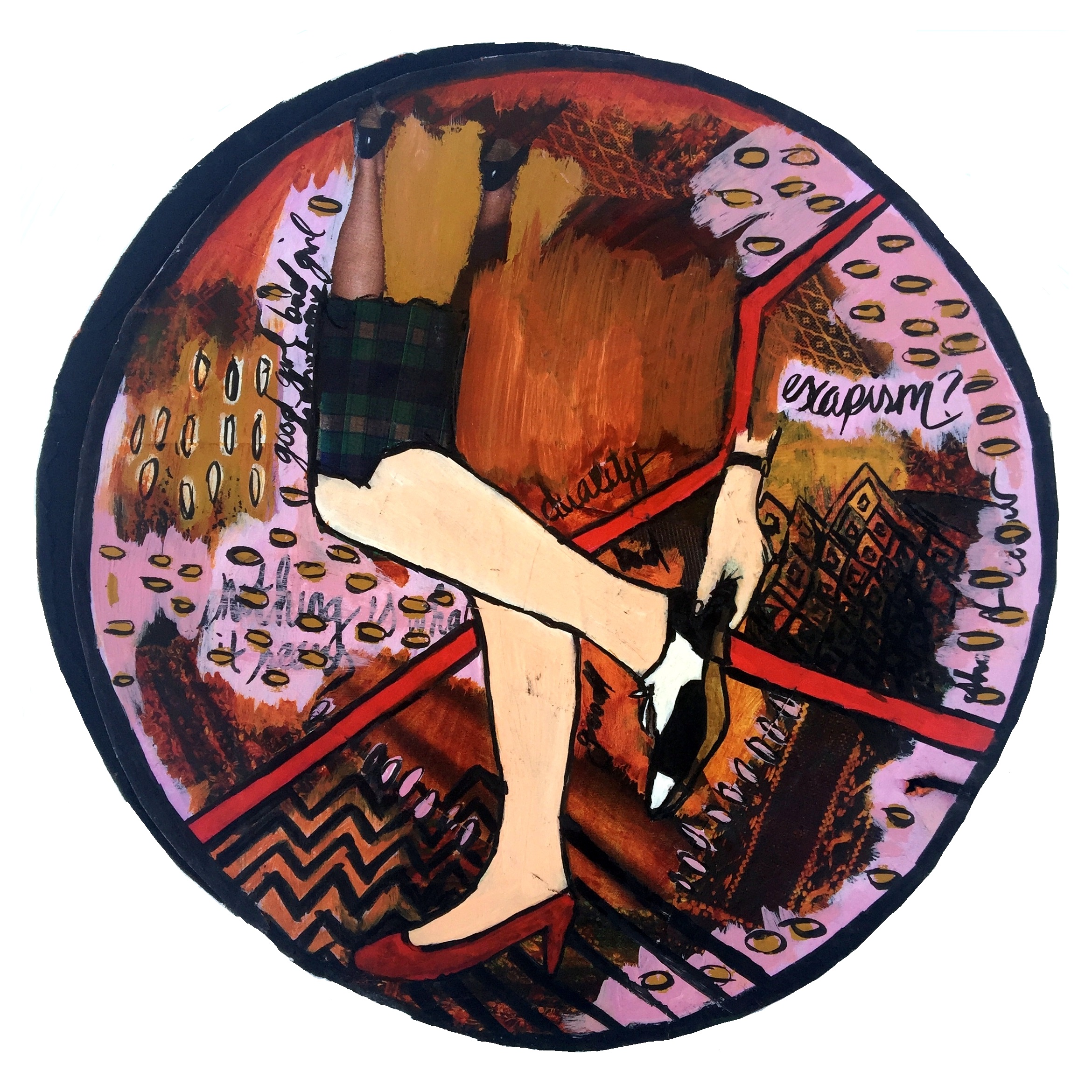 Day 159/365 of Year of Creative Habits. A mixed media art journal page with collage inspired by David Lynch, Audrey Horne, and Twin Peaks.