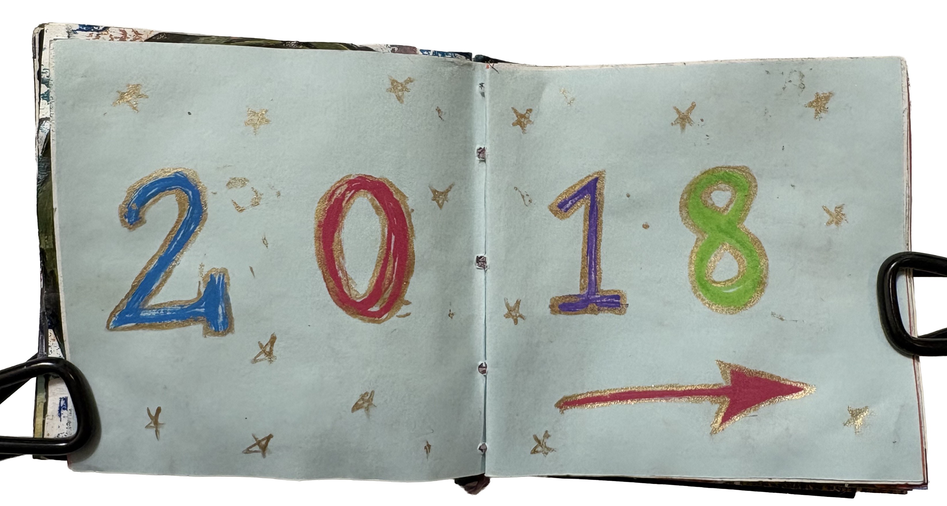 A page to divide the post-its from 2017 and the post-its from 2018.